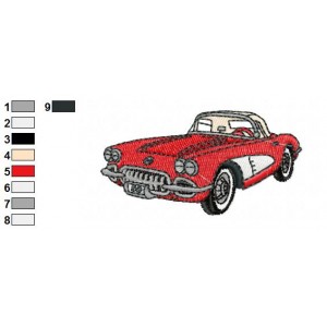 Classic Cars 18 Embroidery Design